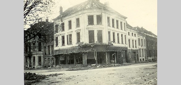 De ravage na het bombardement